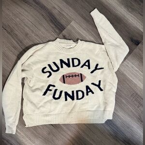 Football Sunday cropped sweater